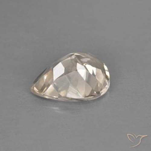 Morganita Dourado claro Natural 0.89ct, Formato de pêra, VVS-VS