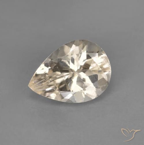 0.96ct Natural Dourado claro Morganita, Formato de pêra, VVS-VS