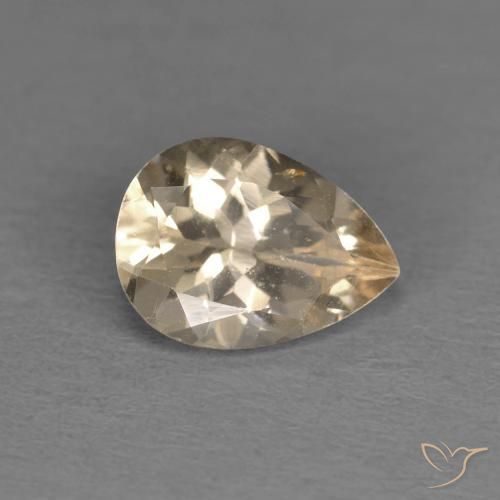 0.98ct Natural Ouro Morganita, Formato de pêra, VS