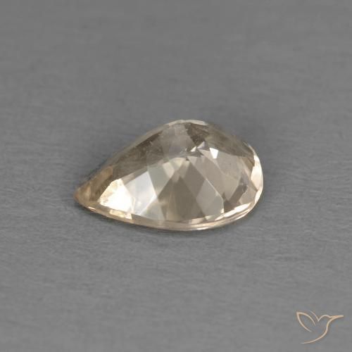 Morganita Light Neutral Orange Natural 0.89ct, Formato de pêra, VS