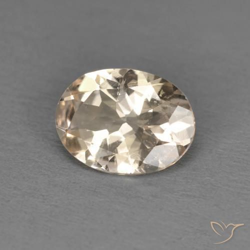 Morganita Light Neutral Orange Natural 1.02ct, oval, VS