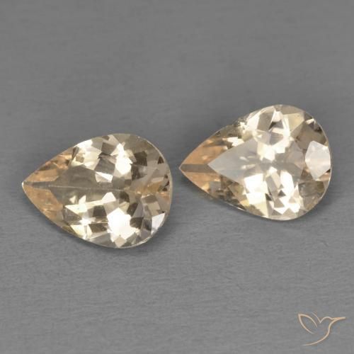 Pedras preciosas de Morganita Laranja claro natural de 1.85 ct, Formato de pêra, VS