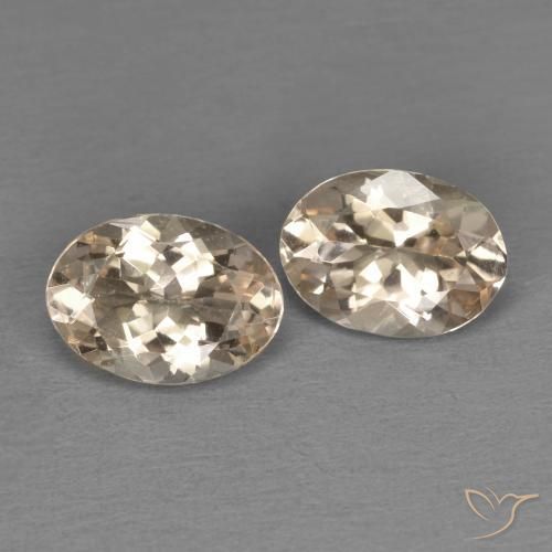 Pedras preciosas de Morganita Laranja claro natural de 1.79 ct, oval, VVS-VS