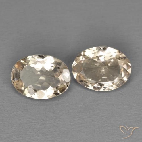 Pedras preciosas de Morganita Laranja claro natural de 1.68 ct, oval, VVS-VS