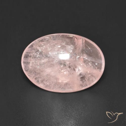 4.13ct Natural Coral Rosa Morganita, oval, Transparente