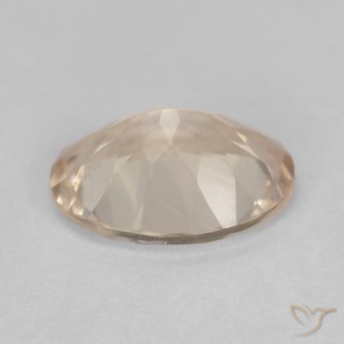 Morganita laranja natural 0,93ct, corte oval, VVS-VS