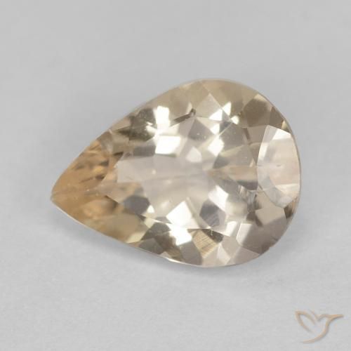 Morganita Dourado claro Natural 0.85ct, Formato de pêra, VS