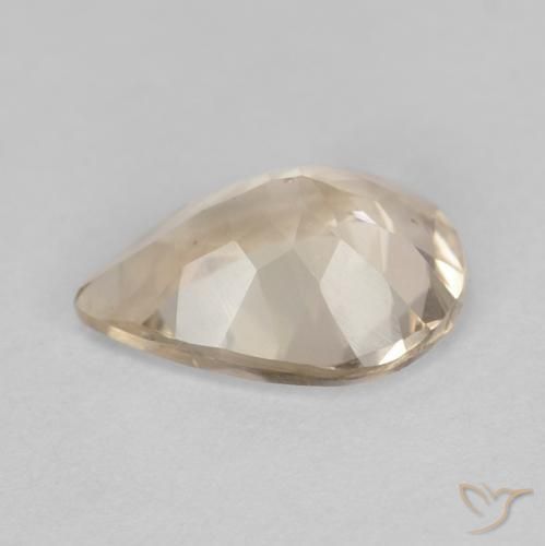 Morganita Dourado claro Natural 0.85ct, Formato de pêra, VS