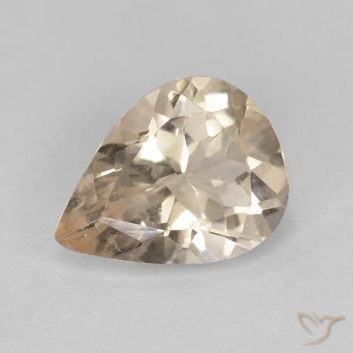 0.79ct Natural Laranja claro Morganita, Formato de pêra, VVS
