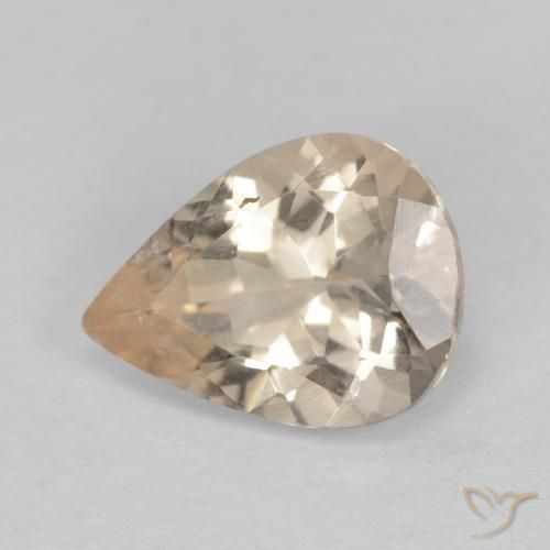 Morganita Laranja claro Natural 0.79ct, Formato de pêra, VVS