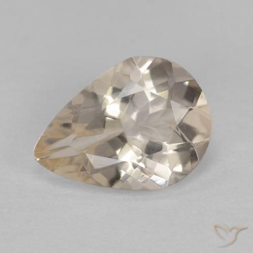 0.78ct Natural Laranja claro Morganita, Formato de pêra, VVS