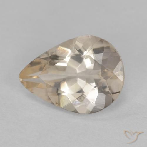 Morganita Laranja claro Natural 0.78ct, Formato de pêra, VVS