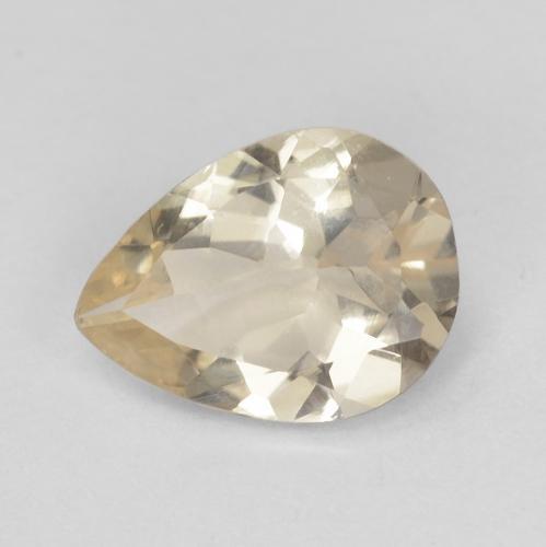 Morganita dourado natural 0,75ct, formato de pêra, VVS