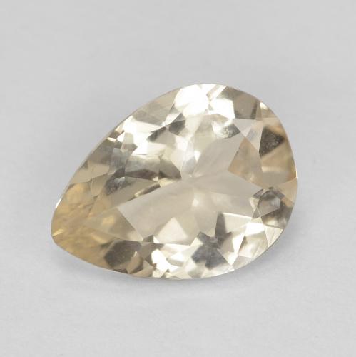 Morganita dourado natural 0,75ct, formato de pêra, VVS