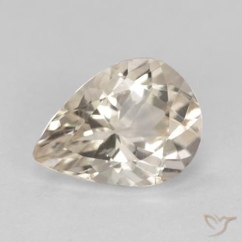 0.83ct Natural Dourado claro Morganita, Formato de pêra, VVS
