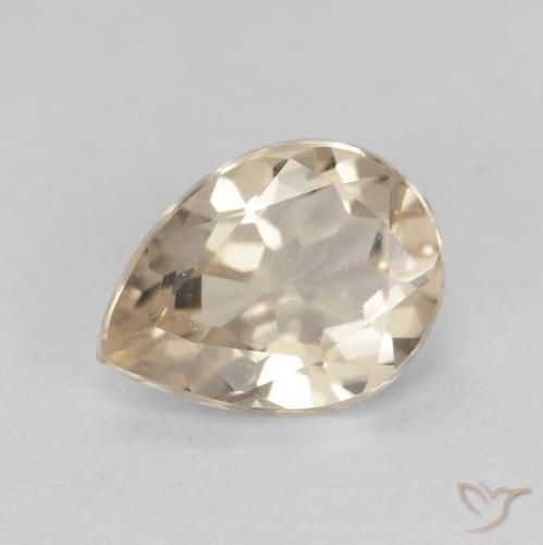 Morganita Dourado claro Natural 0.77ct, Formato de pêra, VVS-VS