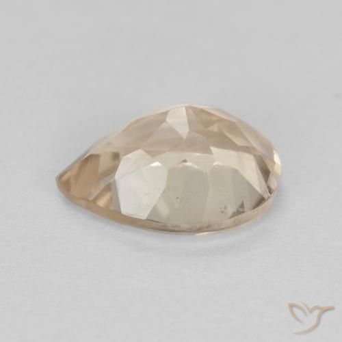Morganita Dourado claro Natural 0.77ct, Formato de pêra, VVS-VS