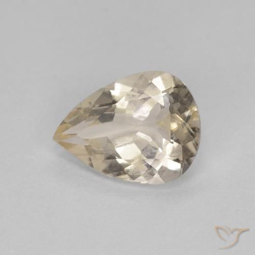 0.83ct Natural Dourado claro Morganita, Formato de pêra, VVS-VS