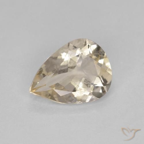 Morganita Dourado claro Natural 0.83ct, Formato de pêra, VVS-VS