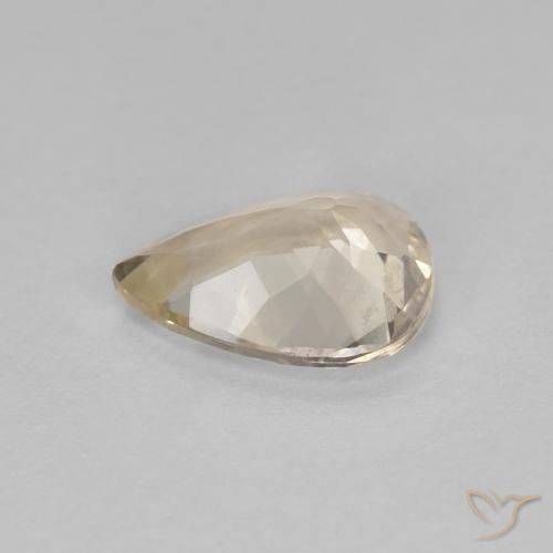 Morganita Dourado claro Natural 0.83ct, Formato de pêra, VVS-VS