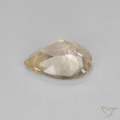 Morganita Dourado claro Natural 0.84ct, Formato de pêra, VS
