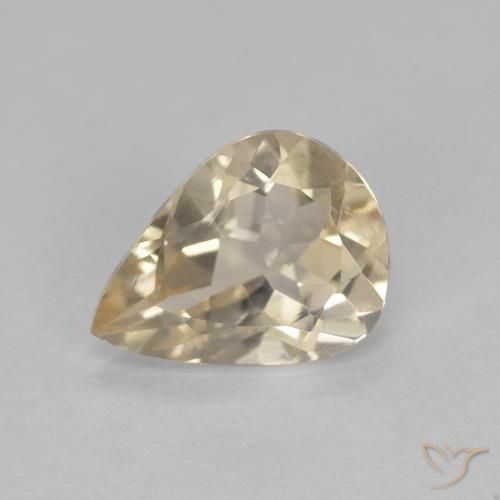 0.97ct Natural Dourado claro Morganita, Formato de pêra, VVS-VS