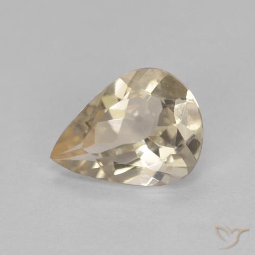Morganita Dourado claro Natural 0.97ct, Formato de pêra, VVS-VS