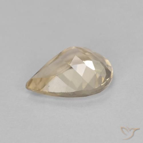 Morganita Dourado claro Natural 0.97ct, Formato de pêra, VVS-VS