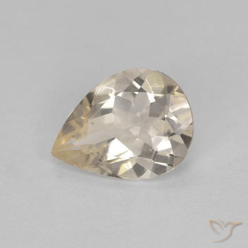 Morganita Dourado claro Natural 0.84ct, Formato de pêra, VS