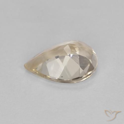 Morganita Dourado claro Natural 0.84ct, Formato de pêra, VS