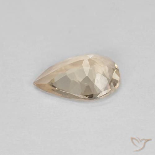 Morganita Dourado claro Natural 0.66ct, Formato de pêra, VS