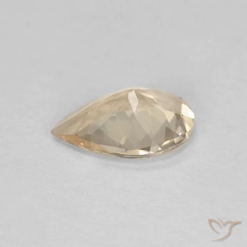 Morganita Dourado claro Natural 0.63ct, Formato de pêra, VS