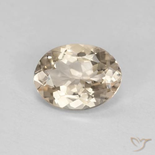 1.00ct Natural Dourado claro Morganita, oval, VVS-VS