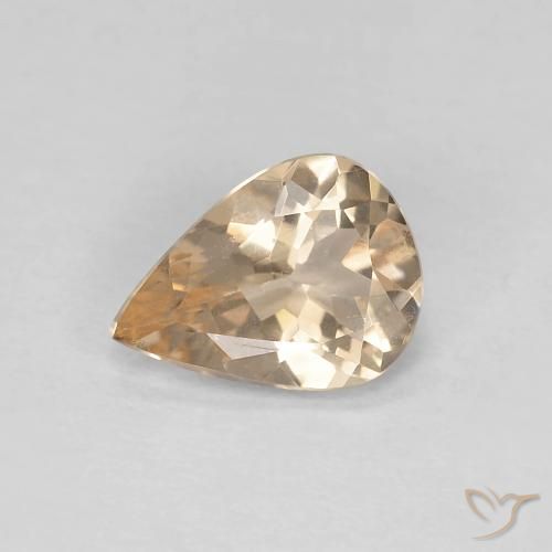 0.75ct Natural Laranja claro Morganita, Formato de pêra, VVS-VS