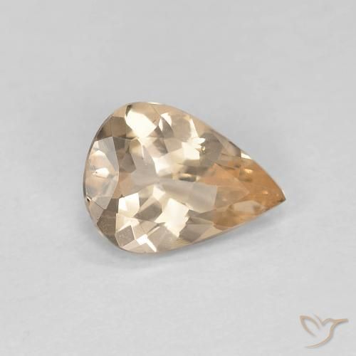 Morganita Laranja claro Natural 0.75ct, Formato de pêra, VVS-VS