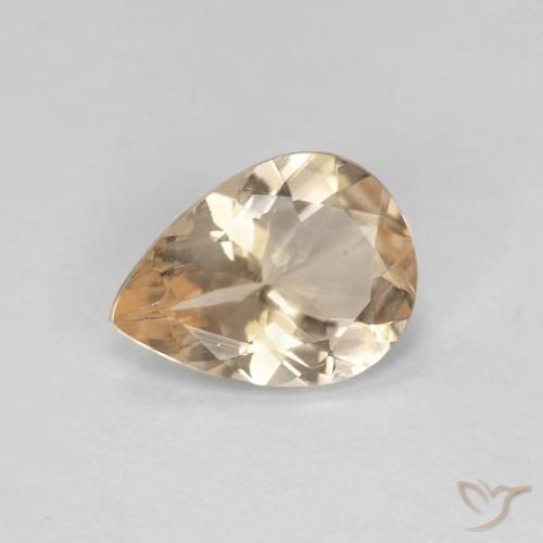 Morganita Light Neutral Orange Natural 0.74ct, Formato de pêra, VVS-VS