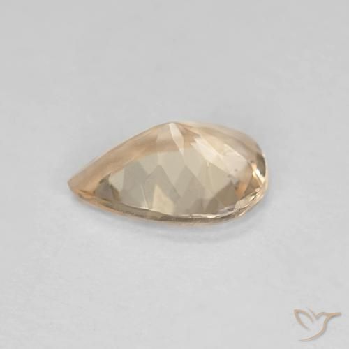 Morganita Light Neutral Orange Natural 0.74ct, Formato de pêra, VVS-VS