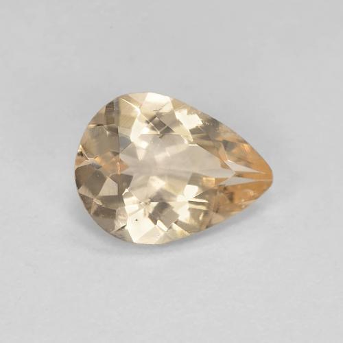 Morganita laranja natural 0,78ct, formato de pêra, VS