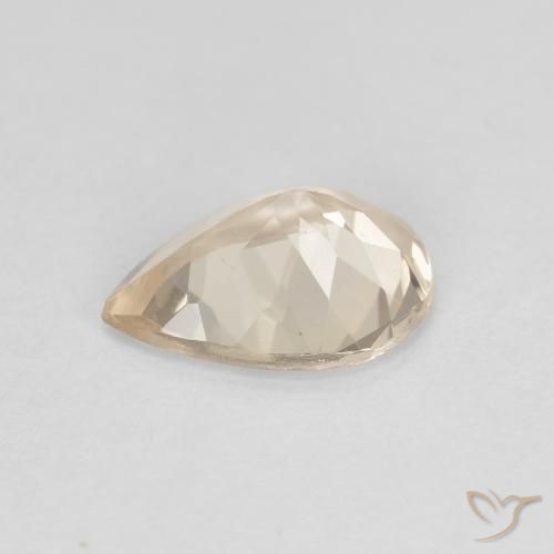 Morganita Dourado claro Natural 0.84ct, Formato de pêra, VVS-VS