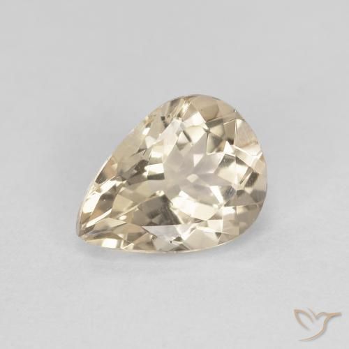 Morganita dourado natural 0,91ct, formato de pêra, VVS
