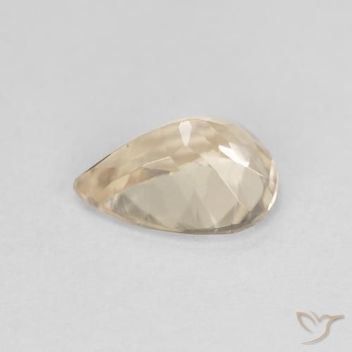 Morganita dourado natural 0,91ct, formato de pêra, VVS