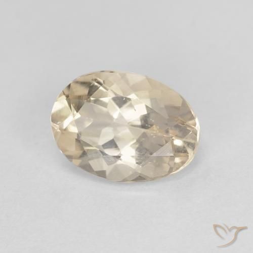0.99ct Natural Dourado claro Morganita, oval, VVS-VS