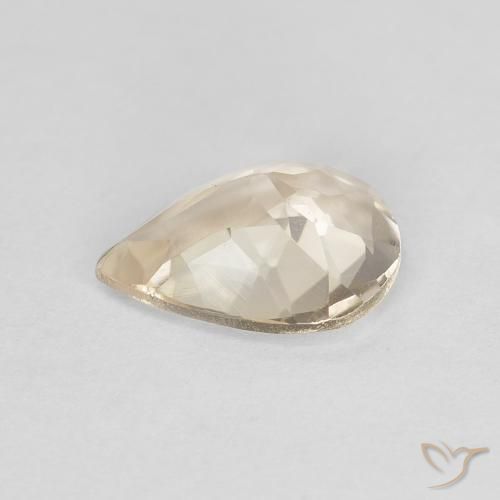 Morganita Dourado claro Natural 0.95ct, Formato de pêra, VVS-VS