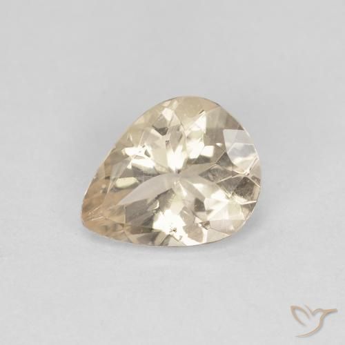 Morganita Dourado claro Natural 0.70ct, Formato de pêra, VS