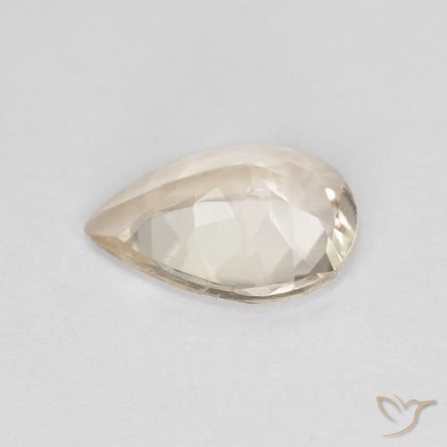 Morganita Dourado claro Natural 0.88ct, Formato de pêra, VVS