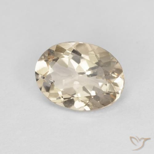 0.98ct Natural Dourado claro Morganita, oval, VVS-VS