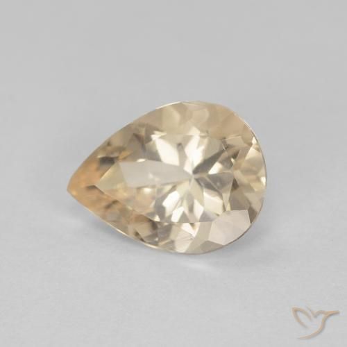 Morganita Dourado claro Natural 0.90ct, Formato de pêra, VS