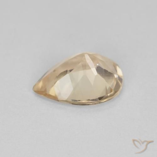 Morganita Dourado claro Natural 0.90ct, Formato de pêra, VS