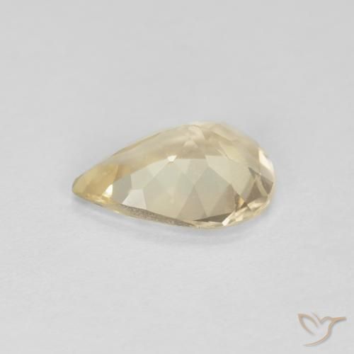 Morganita Dourado claro Natural 0.75ct, Formato de pêra, VVS