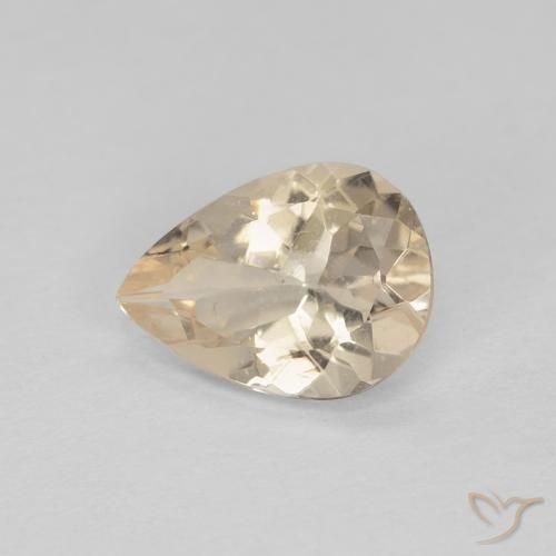 Morganita Dourado claro Natural 0.78ct, Formato de pêra, VS